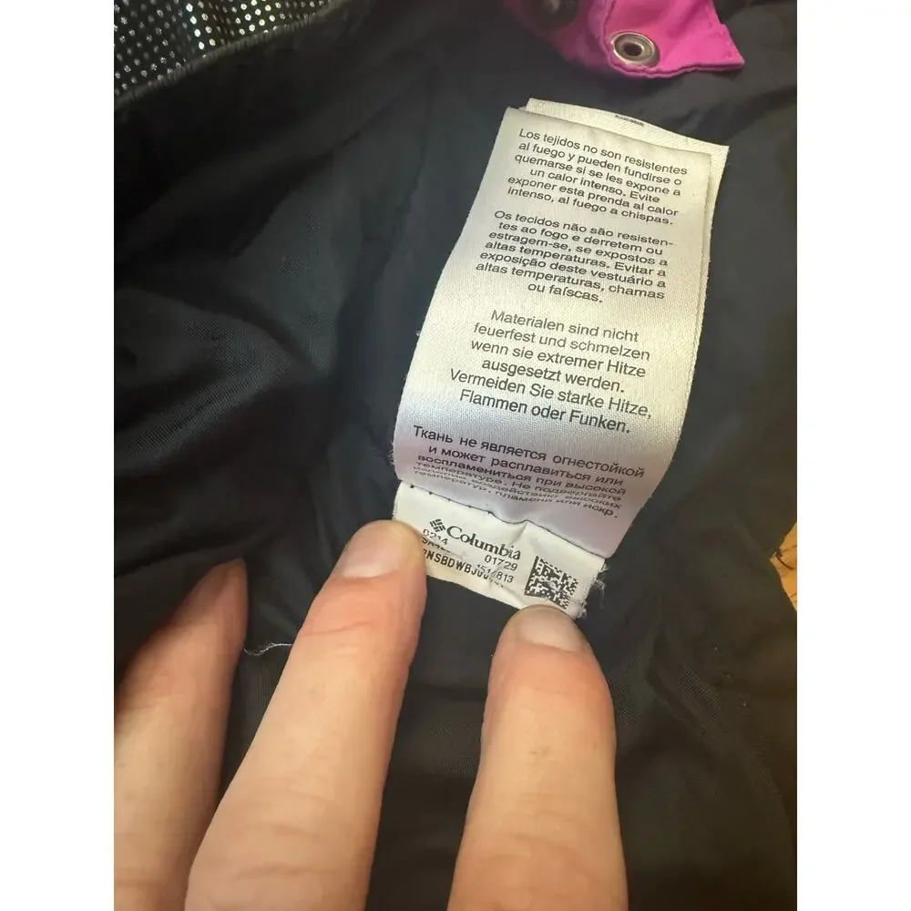 Columbia Toddler Girls 3T Insulated Winter Ski Snow Jacket Pink Purple